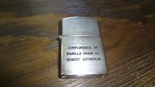 VINTAGE LIGHTER CIRCA LATE 1960'S COMPLIMENTS OF MANILLA GRAIN CO. SHELBYVILLE picture