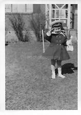 WHEN SHE WAS LITTLE Young Girl FOUND PHOTO Black and White ORIGINAL 33 44 ZZ picture