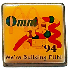 McDonalds Omni 1994 We're Building FUN Lapel Pin (081823) picture