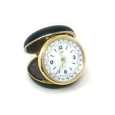 Elgin World Time Travel Clock Clam Shell Case - Glowing Hands/Numbers Japan Made picture