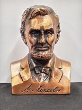 VTG Abraham Lincoln Banthrico Bank Diecast Copper Toned Lincoln Savings&Loan W/K picture