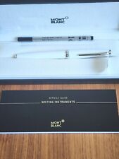 $520 New 100% Auth Montblanc M111826 White Resin Ballpoint Pen picture