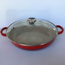 Le Creuset Fire Red Braiser / Buffet Casserole with Glass Lid (2 1/4-Qt.) NEW picture