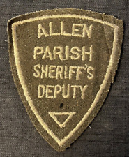 Allen Parish Louisiana Sheriff's Deputy Shoulder Patch Unsewn Cloth Back Vintage picture