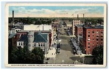 1918 Michigan Avenue From Capitol Building Lansing Michigan MI Posted Postcard picture