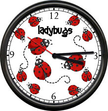 Lady Bug Ladybug Bugs Summer Time Insect Garden Gardening Sign Wall Clock picture