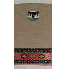 Luxury Turkish Islamic Woven Chenille Prayer Rug Janamaz Sajada - Kaba Beige picture
