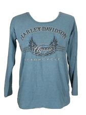 Harley Davidson Motorcycle Women's Long Sleeve Shirt Richmond Indiana Size Small picture