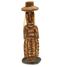 Tarahumara Carved Spirit Doll Folk Art Bark Carving Mexico Appx 8” picture