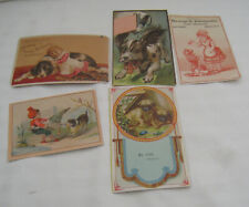 5 19TH C. TRADE/STOCK CARDS w. DOGS MORAVIA NY “GEORGE A. EDMONDS” DRUGGIST, MAI picture