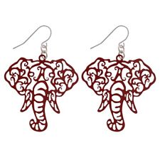 Delta Inspired Elephant Metal Cut Out Earrings picture