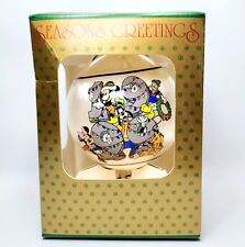 1998 Disney Happy Holidays Mickey Minnie Goofy Donald Pluto Ball Ornament NIB picture