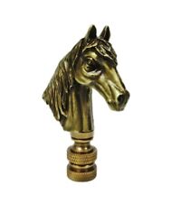 Lamp Finial-HORSE HEAD-Aged Brass Finish, Highly detailed metal casting picture