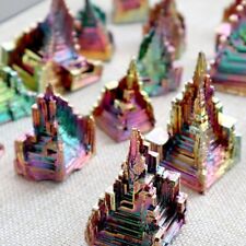Rainbow Bismuth Crystal Healing Cluster Chunks Mineral Rocks Specimen Home Decor picture