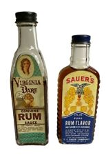 Antique Vtg Virginia Dare & Sauer’s  Extract  Genuine Rum Sauce Glass Bottle’s picture