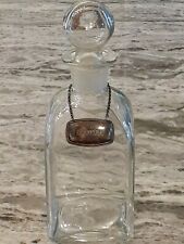 GREAT Antique SCOTCH Liquor DECANTER w/ ENGLISH SILVERPLATE Engraved TAG-Stopper picture