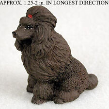 Poodle Mini Hand Painted Figurine Chocolate picture