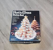 VINTAGE FOX RUN FESTIVITREES TREE COOKIES Bake Set With Guide Christmas Baking  picture