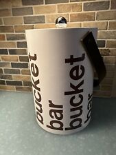 Vintage Bloomingdale's Brown Bag Ice Bar Bucket By Private Stock Made in USA picture