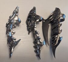 Set Of 3 Full Finger Armor Ring Claws Gothic Rave picture