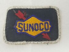 Sunoco Logo Patch 1970s Blue Yellow Red Embroidered Used picture