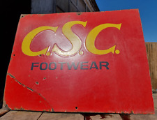 Vintage Old Antique Rare C.S.C. Footwear Adv. Porcelain Enamel Sign Board picture
