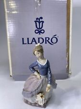 LLADRO Porcelain  Figurine - EVITA GIRL WITH UMBRELLA picture