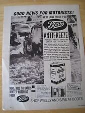 BOOTS ANTIFREEZE WINTER MOTORING 1962 ADVERT APX A4 FILE 31 picture