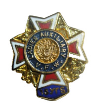 Vintage VFW Veterans Foreign Wars Ladies Auxiliary 15 Year Lapel Hat Pin Small picture