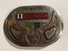 Vintage Western Flair KENWORTH Trucker’s Belt Buckle - Brass & German Silver picture