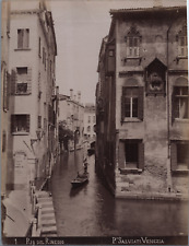 Italy, Venice, Rio dei Rimedio, P. Salviati Vintage albumen print, Print a picture