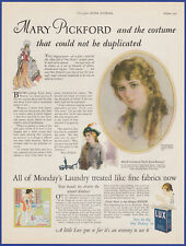 Vintage 1925 LUX Laundry Dish Detergent Soap Star Mary Pickford 1920's Print Ad picture