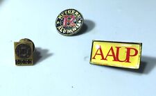 Vintage Pin LOT: Rutgers Alumni Pin Hillsborough Community College AAUP picture