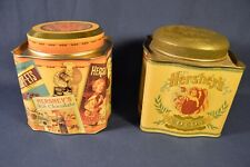 2 VINTAGE HERSHEYS COCOA COLLECTOR TINS W/ LIDS, BRISTOL WARE picture