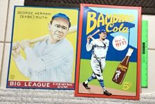 Lot Of 2 Vintage 90s Babe Ruth Bambino Cola And 1933 Goudey Metal Tin Signs picture