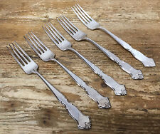 Chadwick International Silver IS Outline Silverplate Deep 5 Dinner Forks Plume picture