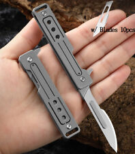 EDC Folding Utility Knife Scalpel Blade Outdoor Survival Pocket Keychain Tools picture