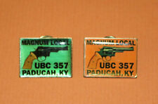 Pair UBC Union United Brotherhood of Carpenters Magnum Local 357 PADUCAH Pins   picture