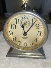 Antique (works) West Lox Ben Hur Alarm Clock | Sleep-Meter Cir-1925 Nickel picture