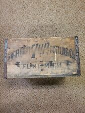 Vintage 7up Wood Crate Flint Michigan 17x11x9 picture