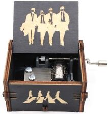 The Beatles Music box Hand Crank Engraved Wood Musical Box, Plays Let it Be picture