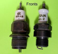 Vintage Pair of AC Titan Spark Plugs – 7/8” & 18 mm Threads picture