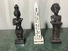 3 in 1 unique statues of Akhenaten and the ancient Pharaonic obelisk BC picture