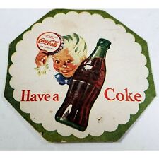 Soda Coaster Coke Sprite Boy Coca Cola Advertising Promo Ephemera Vintage 1950s picture