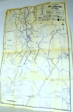 Rand McNally Junior Auto Trails Map 12”x18” UTAH 1925 Frameable picture
