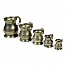 Set of Five Graduated Baluster Form Pewter Measures picture