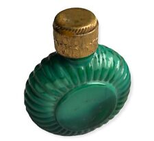 Schlevogt Czech Glass Perfume Bottle Bohemian Art Deco 1930s Malachite Jade picture