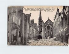 Postcard Great War Ruins, Interior & ruins of the St. Remy Church, Paris France picture