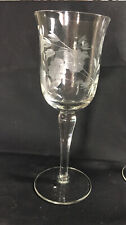 Etched Tulip Styled Shaped Stemware 7” Tall For Wine Or Champagne picture