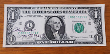 Autographed Kathryn Thornton dollar bill w/coa  NASA ASTRONAUT picture